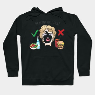 Healthy and Junk Food Concept Illustration Hoodie